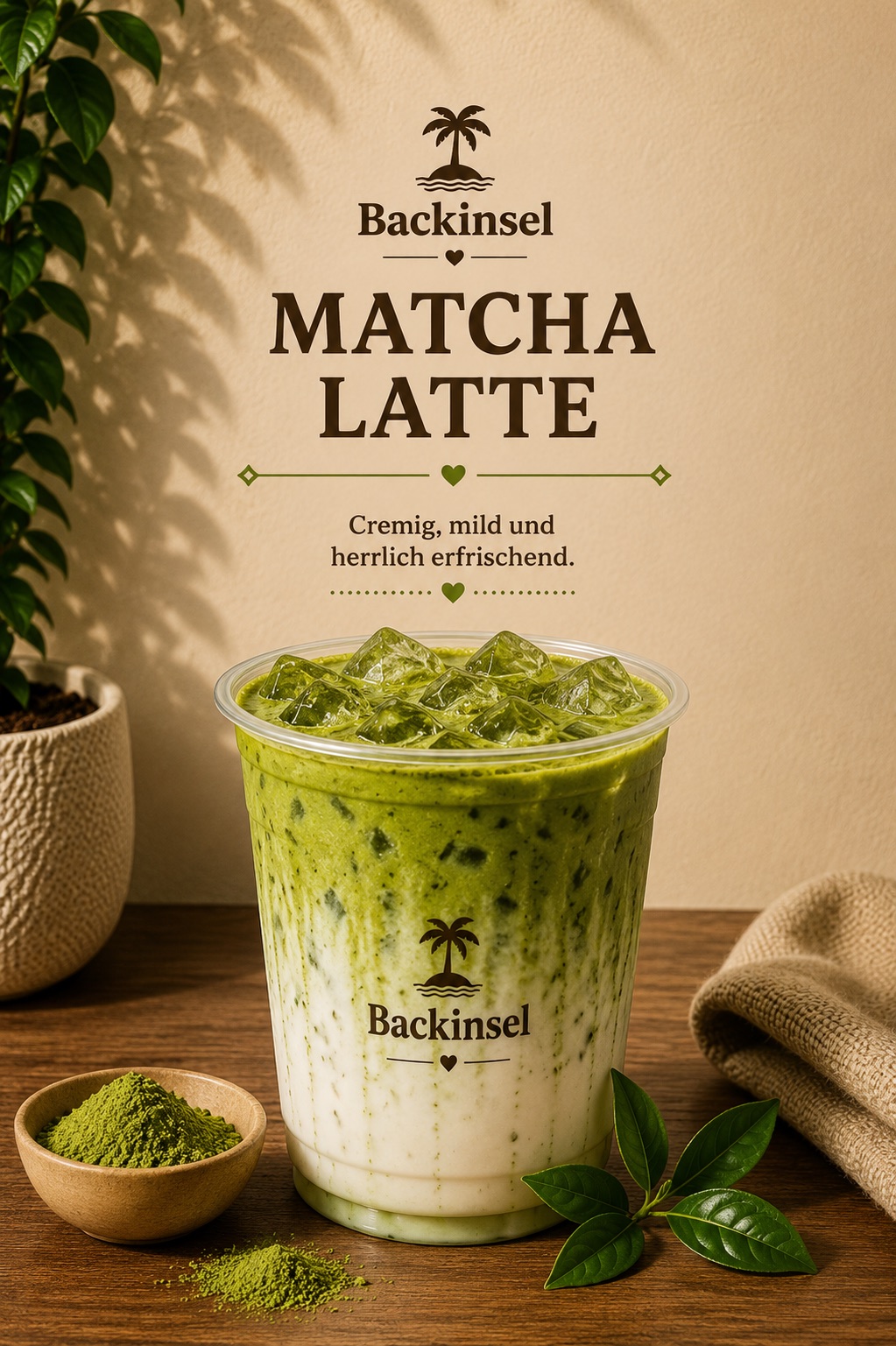 Matcha Latte iced — cremig, mild und herrlich erfrischend